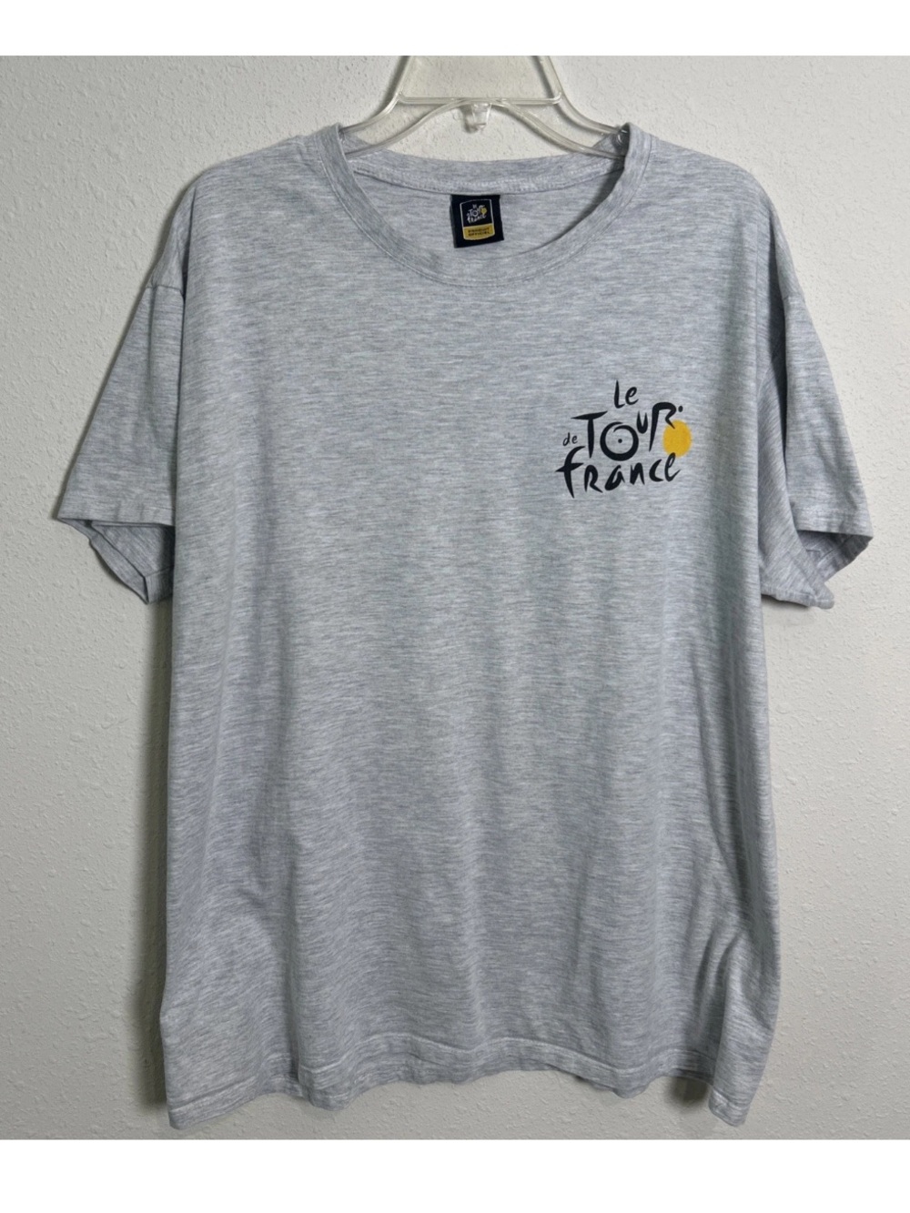 Official Le Tour de France Shirt Cycling Map Gray  T-Shirt Double Sided Men 2XL
